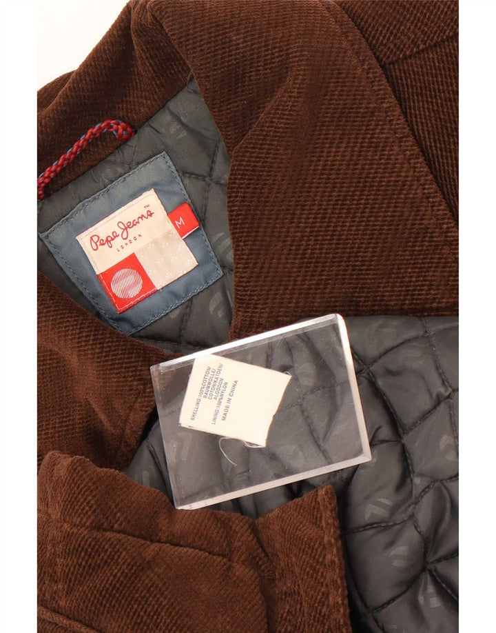 PEPE Jeans Veste utilitaire pour femme UK 14 Coton marron moyen