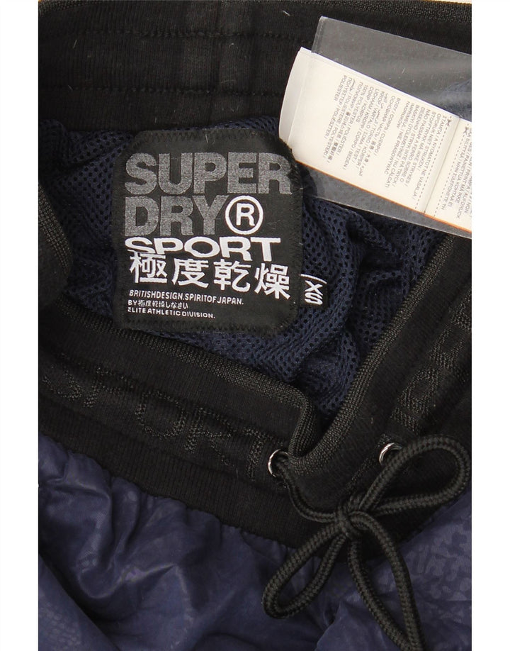 SUPERDRY Pantalon de survêtement pour femme Joggers UK 6 XS Bleu marine Imprimé animal