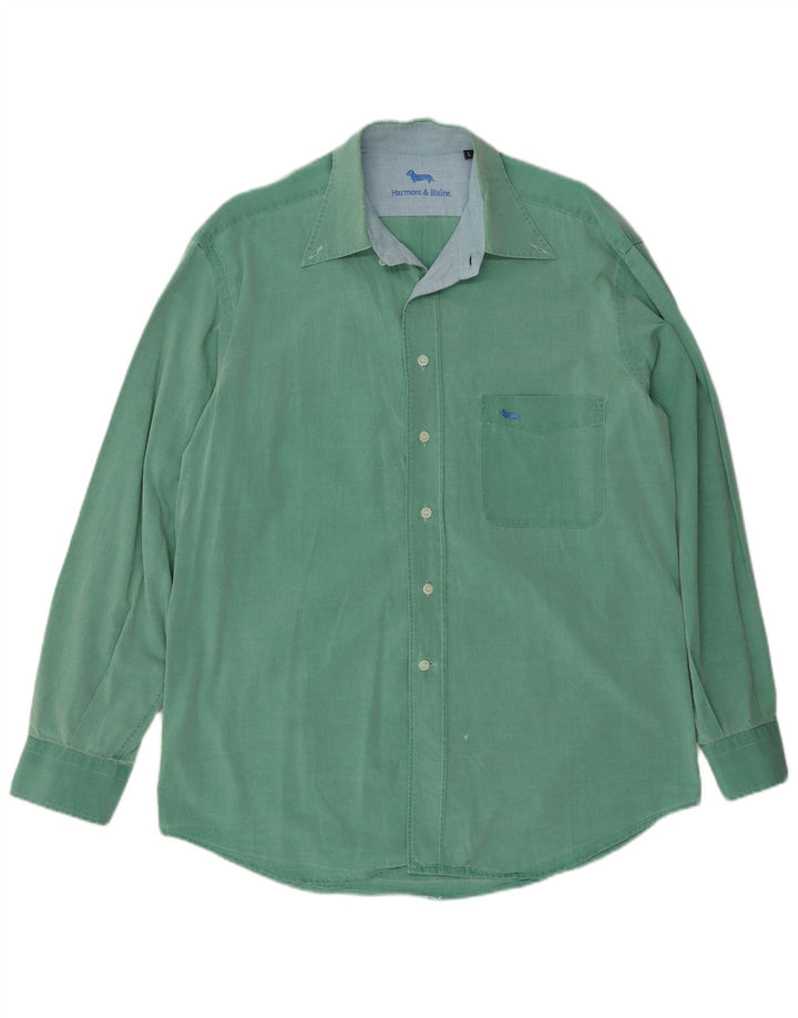Harmont & Blaine Chemise Homme Large Vert Coton