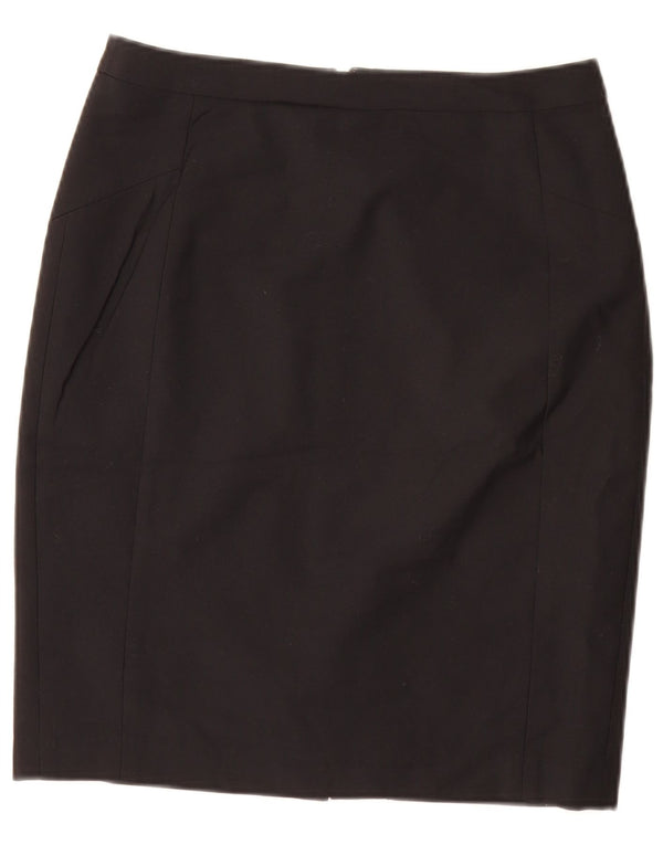 Reiss Jupe crayon femme UK 10 Small W28 Laine noire
