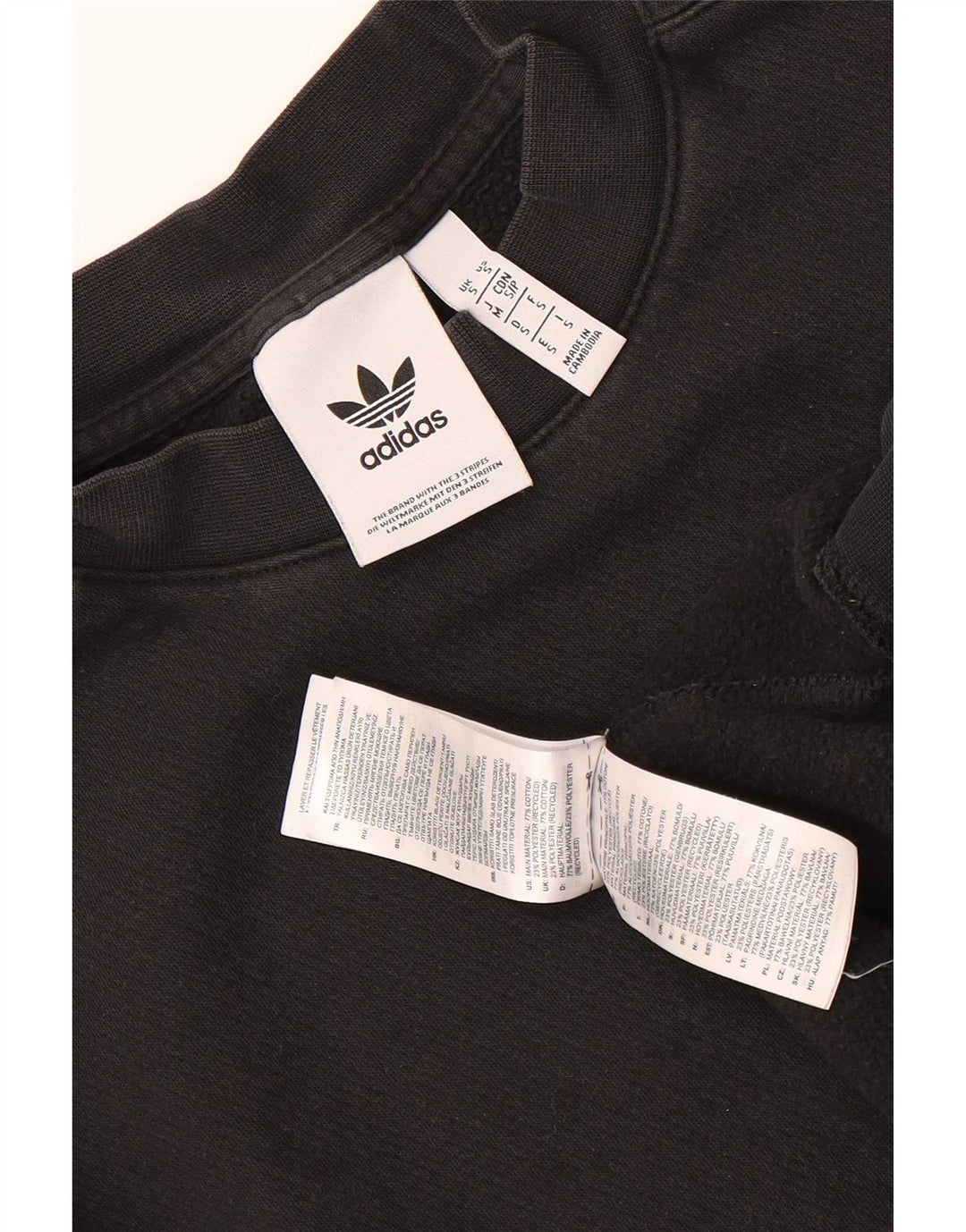 Adidas Sweat-shirt graphique pour homme Petit coton noir