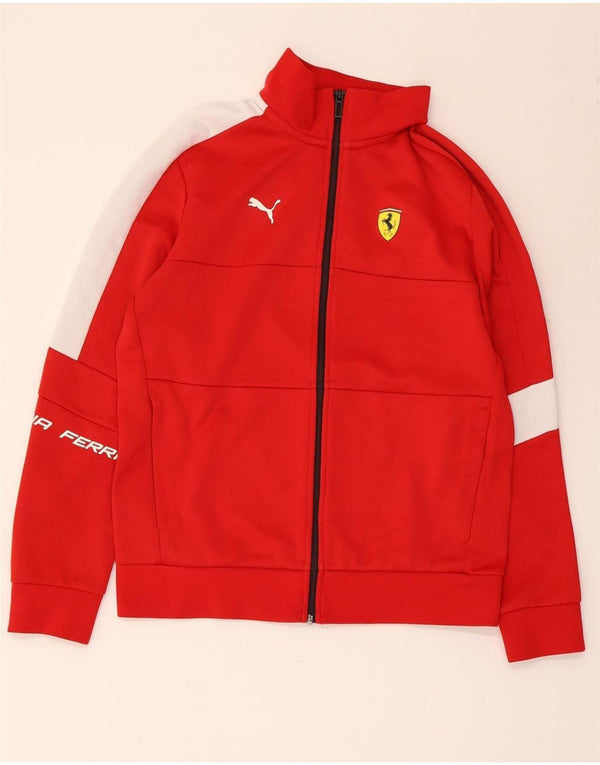 PUMA Veste de survêtement Ferrari pour femme UK 10 Small Rouge Colourblock