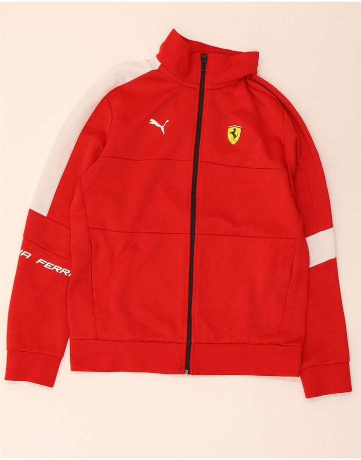 PUMA Veste de survêtement Ferrari pour femme UK 10 Small Rouge Colourblock
