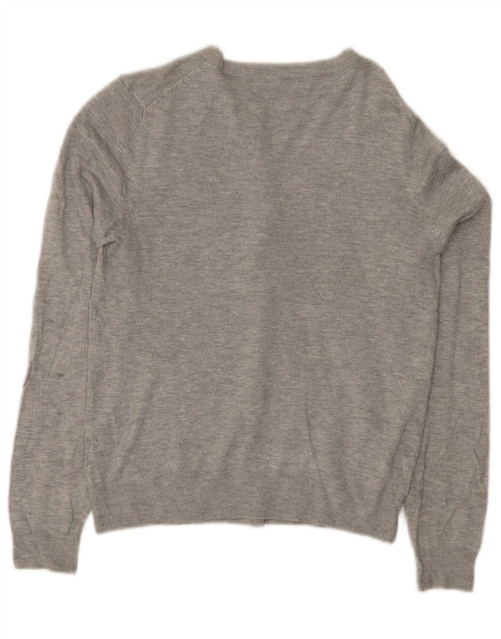 Marks & Spencer Pull Cardigan pour Femme UK 10 Petit Gris