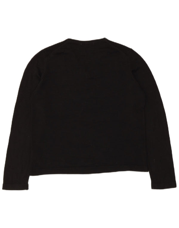 Marks & Spencer Haut court à manches longues pour femme UK 14 Acrylique noir moyen