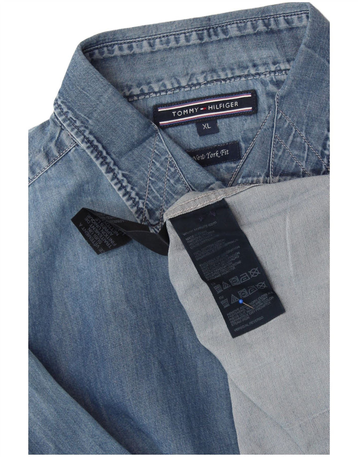 TOMMY HILFIGER Chemise en Jean New York Fit Homme Bleu Coton