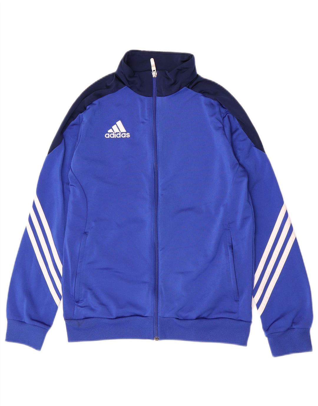 Adidas Veste de survêtement pour garçon 13-14 ans XL Bleu Colorblock Polyester