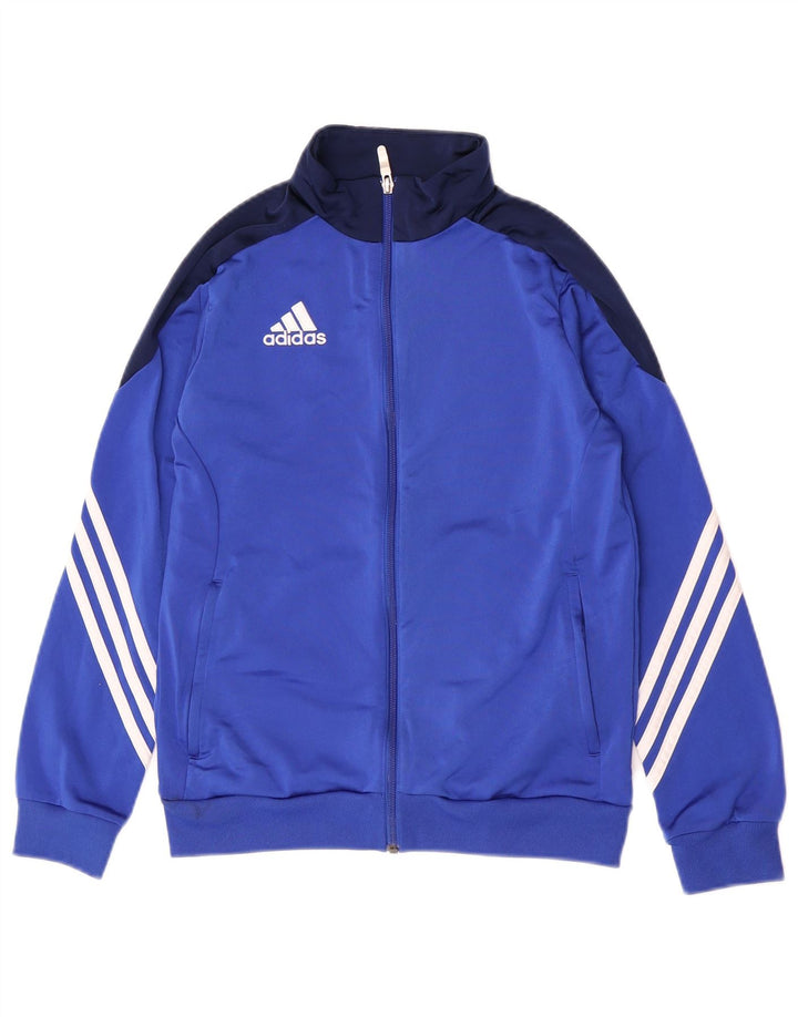 Adidas Veste de survêtement pour garçon 13-14 ans XL Bleu Colorblock Polyester