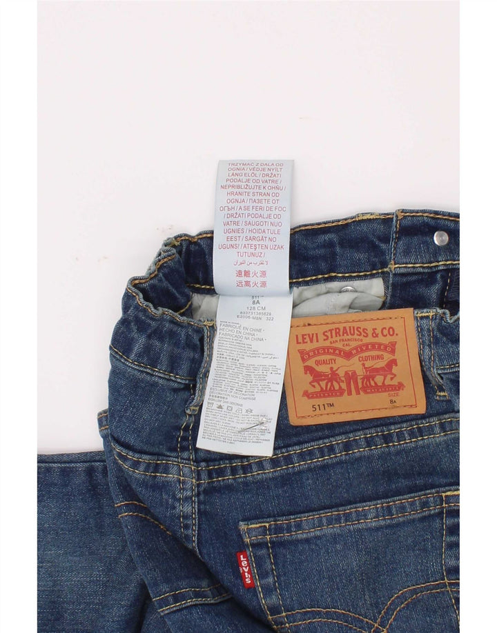 Levi's Garçon 511 Slim Jean 7-8 ans W22 L23 Bleu Coton