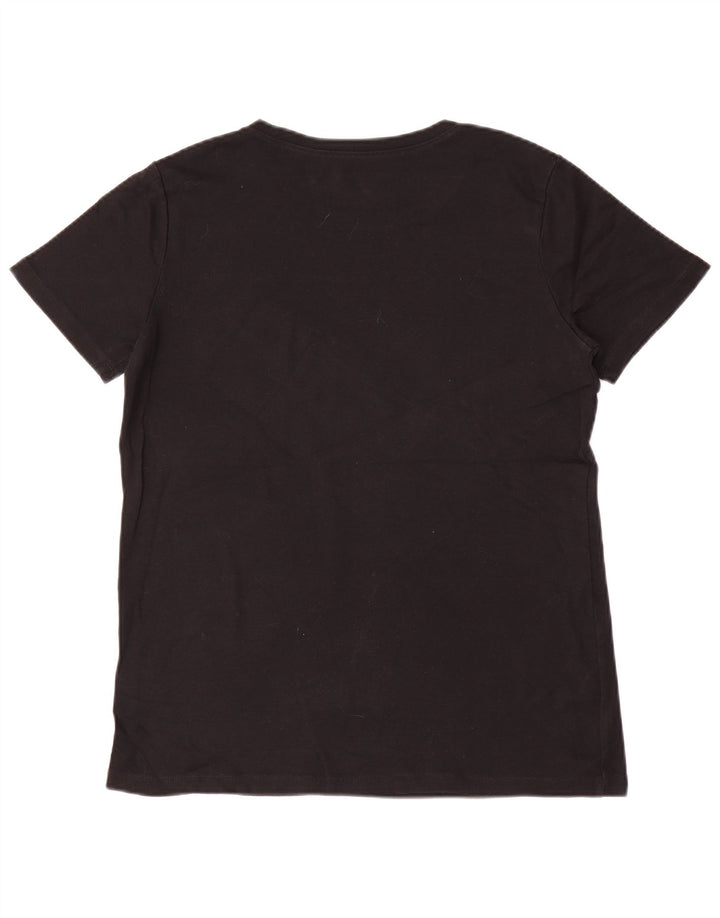 EDDIE BAUER T-Shirt Femme Top UK 18 XL Coton Noir