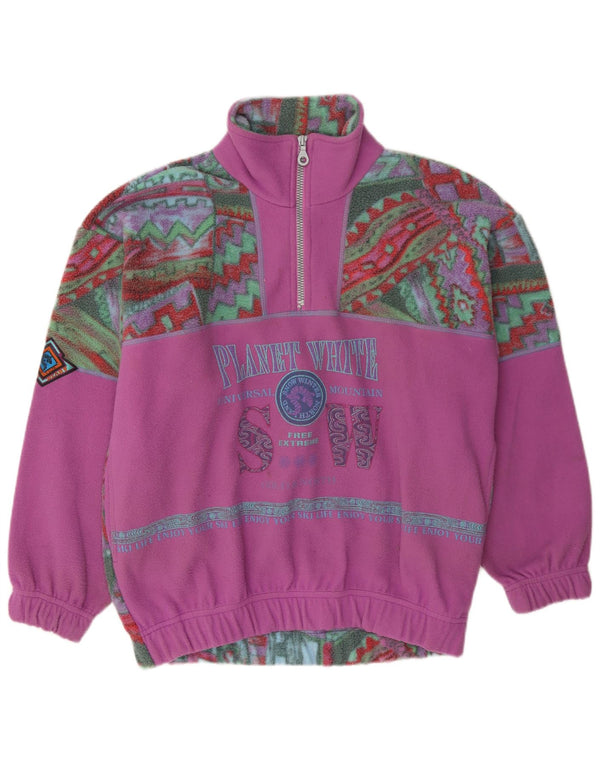 Santo Stefano Pull en polaire graphique pour femme UK 16 Large Rose Géométrique