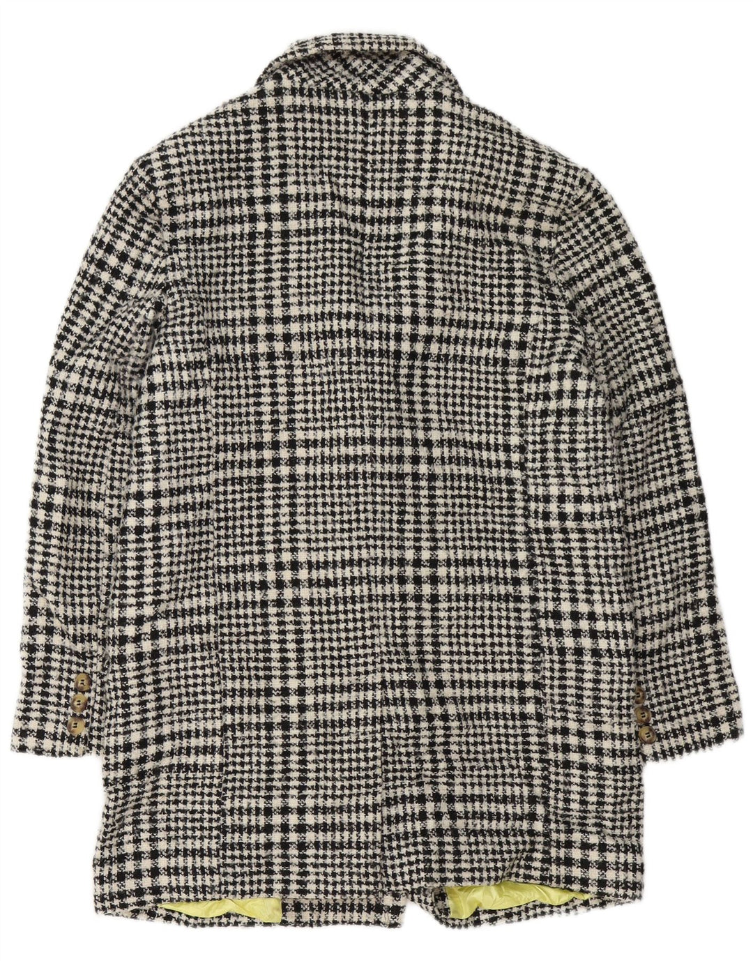 Topshop Manteau croisé pour femme UK 12 Pied de poule noir moyen