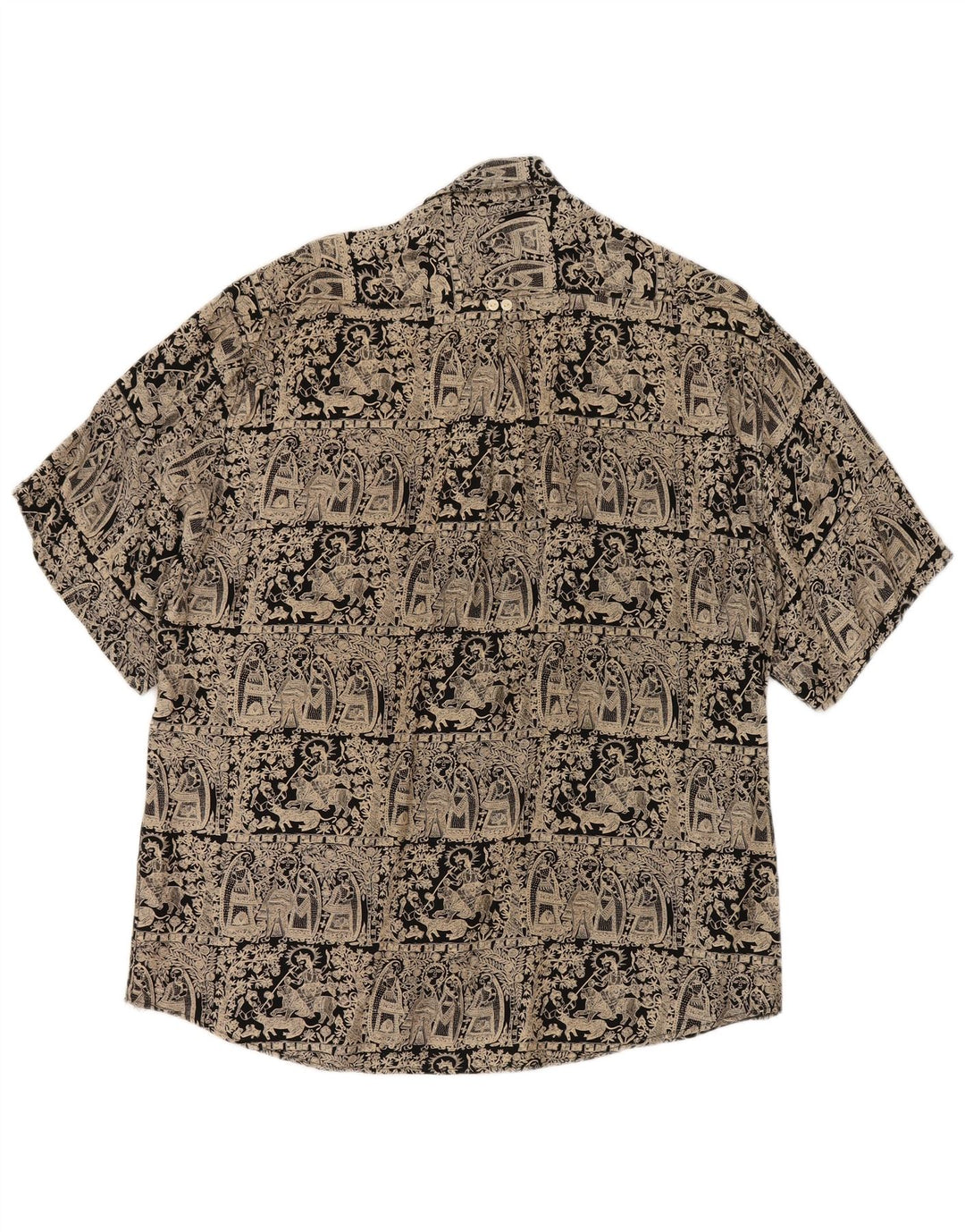 Daniel Dodd Chemise à manches courtes pour homme Motif abstrait Bleu marine Taille L