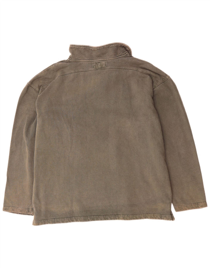 WEIRD FISH Sweat-shirt col zippé pour homme XL en coton gris