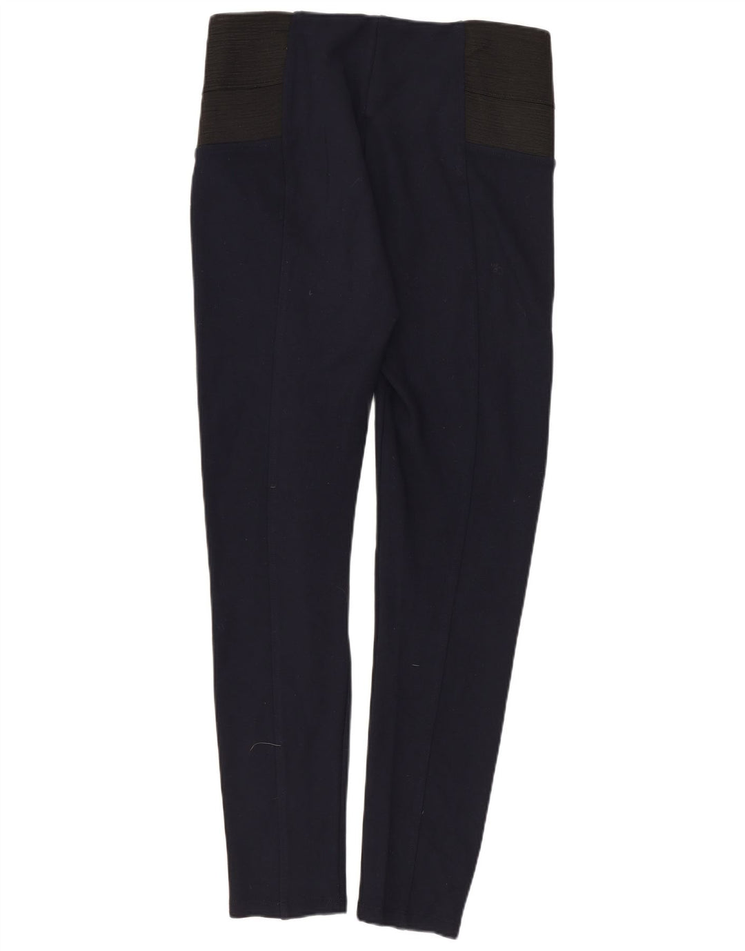 Zara Leggings Femme UK 14 Large Bleu Marine Colorblock Viscose