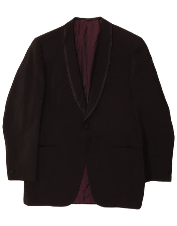 San Babila Veste Blazer Milano 1 Bouton pour Homme UK 40 Large Noir
