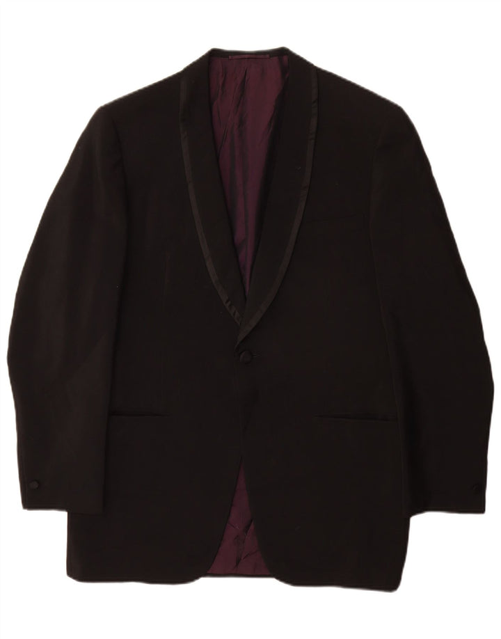 San Babila Veste Blazer Milano 1 Bouton pour Homme UK 40 Large Noir