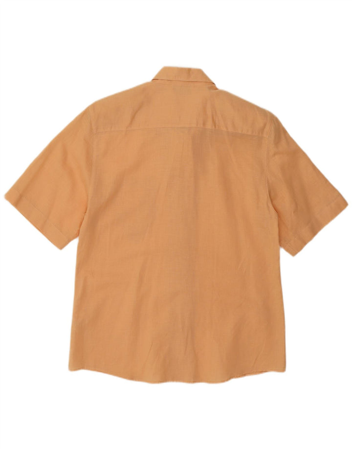 VISCONTI Chemise à manches courtes pour femme EU 38 Coton orange moyen