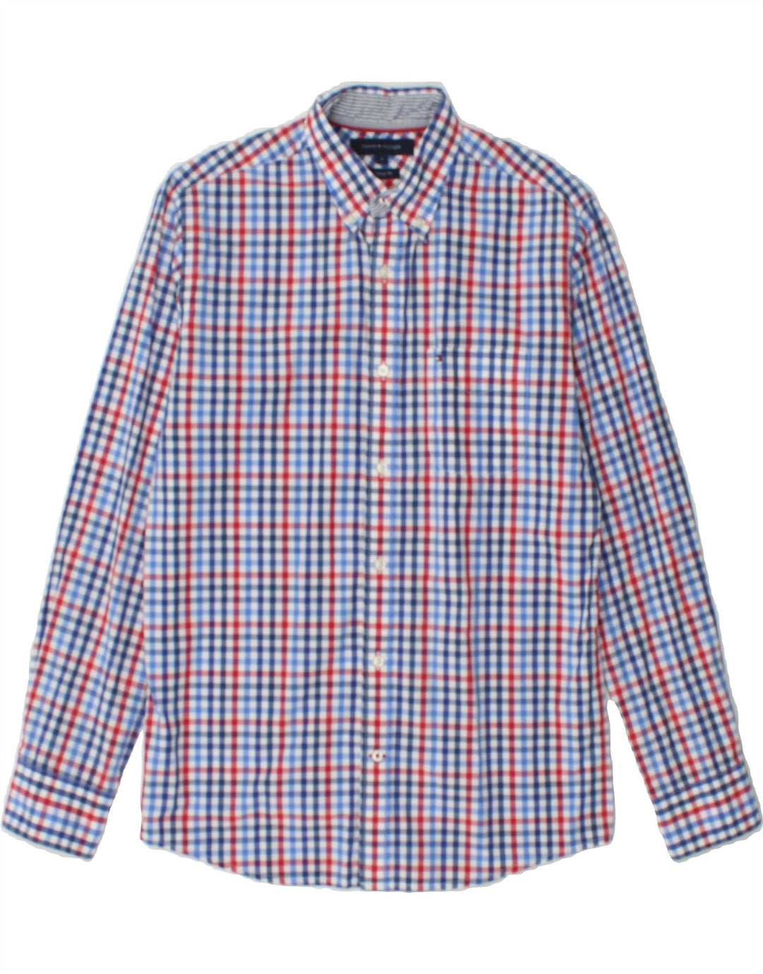 TOMMY HILFIGER Mens Vintage Fit Shirt Small Multicoloured Check Cotton Vintage Tommy Hilfiger and Second-Hand Tommy Hilfiger from Messina Hembry 