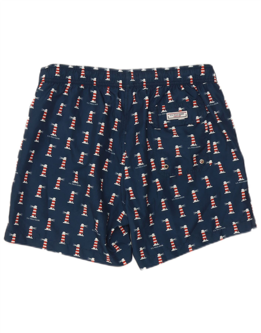 POLO AMÉRICAIN ASSN. Short De Bain Homme Bleu Marine Moyen À Pois