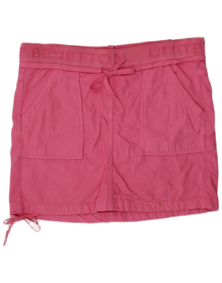 BENETTON Jupe droite graphique fille 13-14 ans W28 Rose