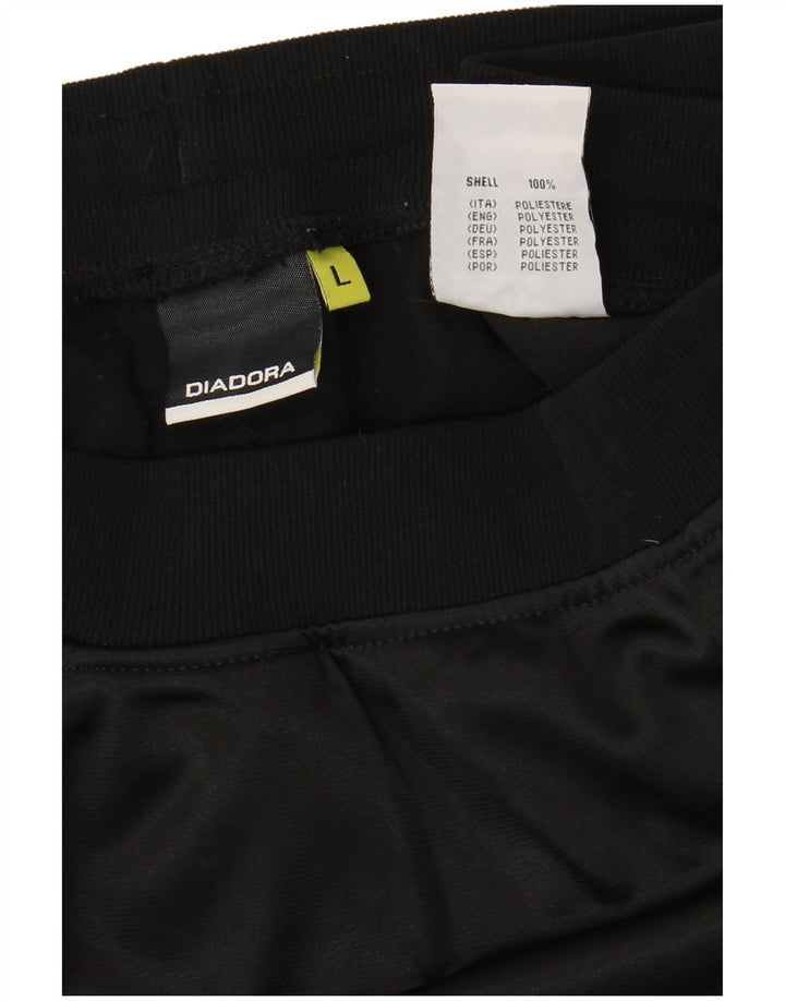 Diadora Pantalon de survêtement pour femme UK 16 Large Noir Polyester