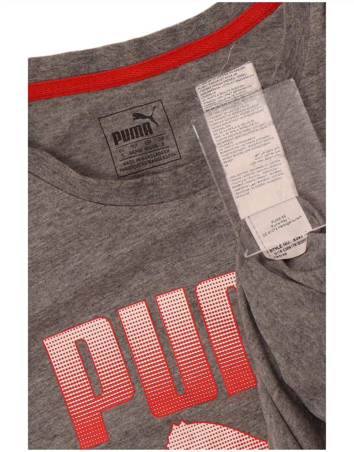 PUMA T-Shirt Graphique Homme Petit Gris Coton