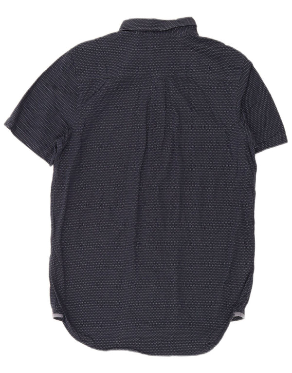 VANS Chemise à manches courtes coupe classique pour homme XS en coton à pois bleu marine