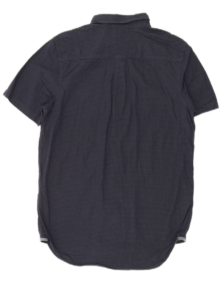 VANS Chemise à manches courtes coupe classique pour homme XS en coton à pois bleu marine