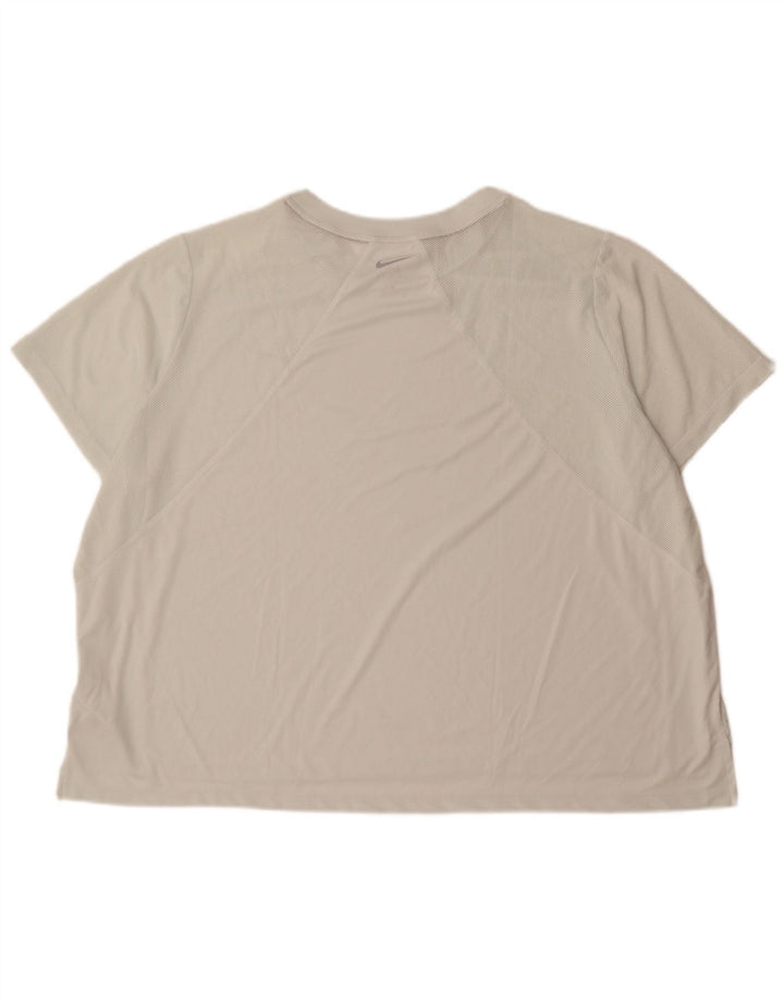 Nike T-shirt Dri Fit pour homme en polyester blanc cassé 3XL