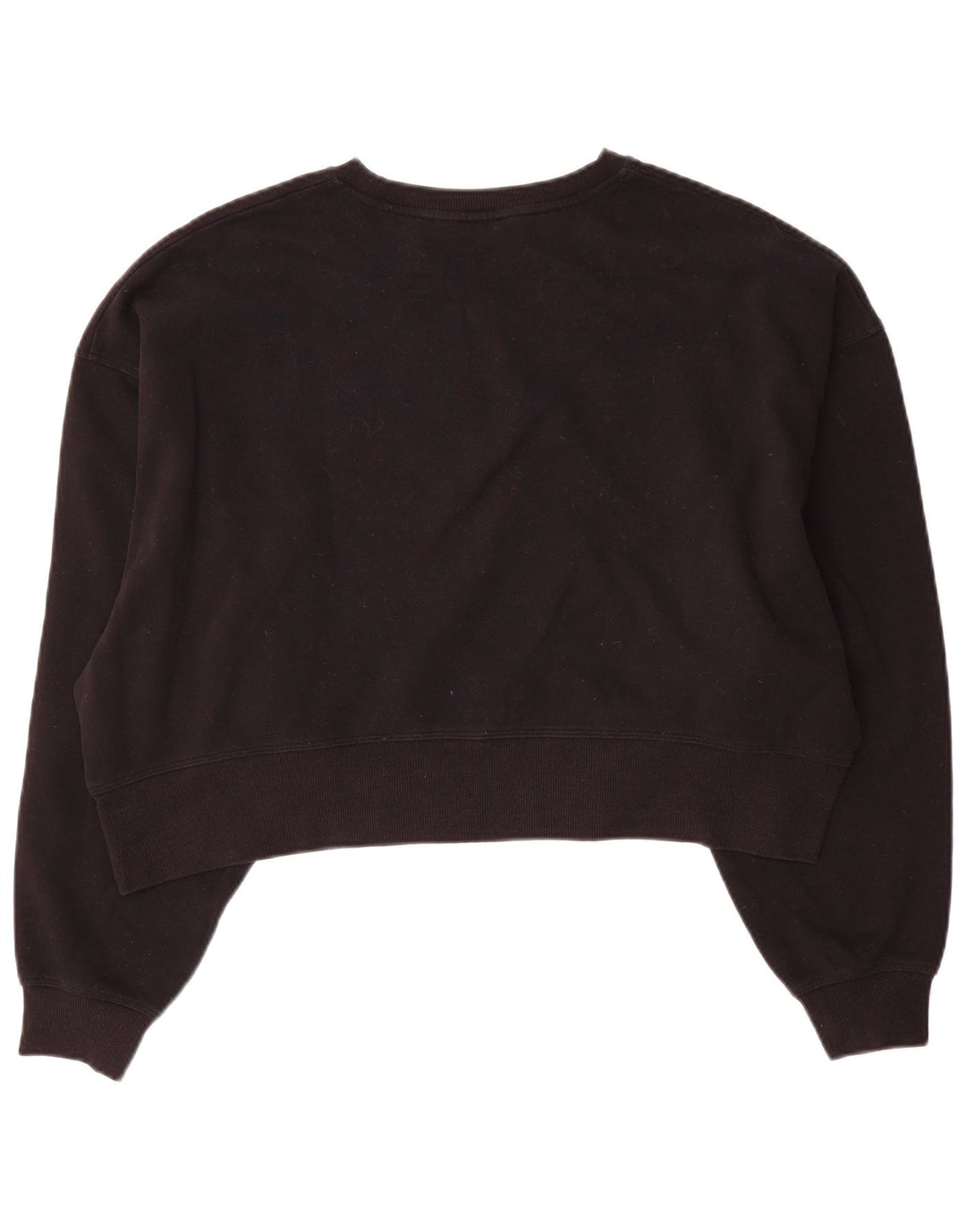 Dkny Sweat-shirt court surdimensionné pour femme UK 10 Petit coton noir