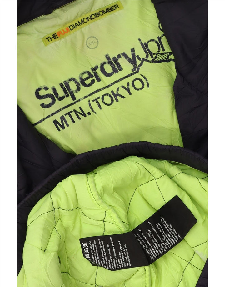 Superdry Veste matelassée homme UK 44 2XL Bleu marine Polyester