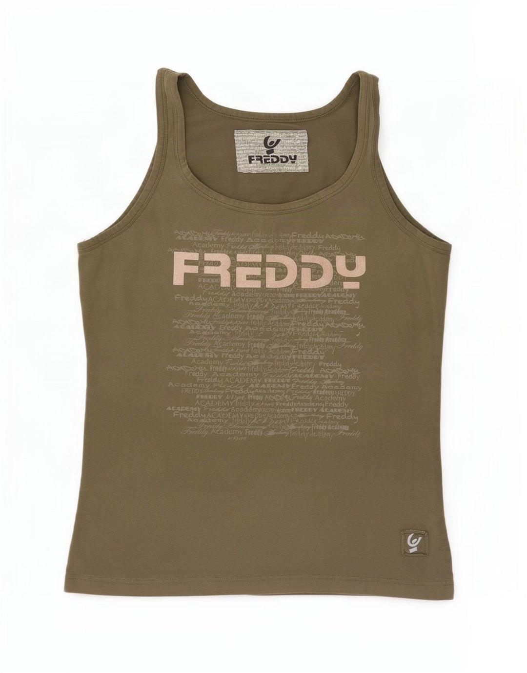 Freddy Débardeur Graphique Femme IT 46/48 Large Kaki Coton