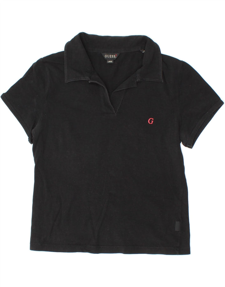 GUESS Girls Polo Shirt 8-9 Years Large  Black Vintage Guess and Second-Hand Guess from Messina Hembry 