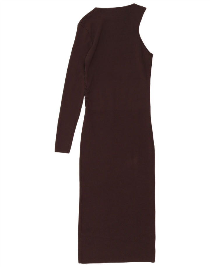 Zara Robe asymétrique pour femme UK 12 Marron moyen