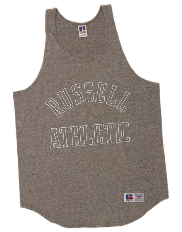 Russell Athletic Débardeur graphique pour homme XL Gris Polyester