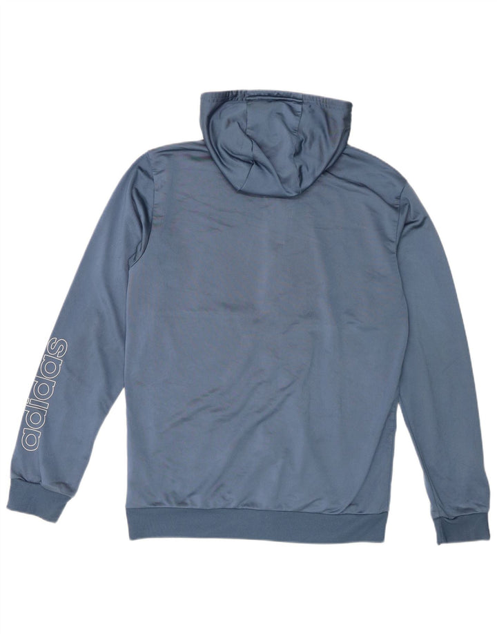 Adidas Pull à capuche zippé pour homme Bleu moyen Polyester
