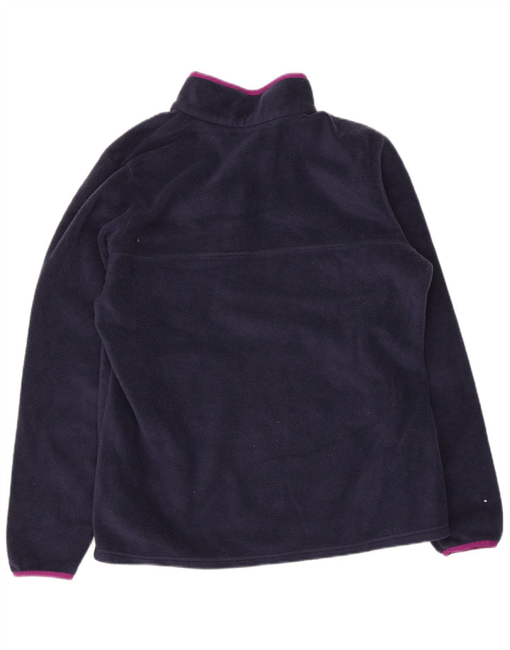 Columbia Pull polaire à col boutonné pour femme UK 16 Large Bleu marine Polyester