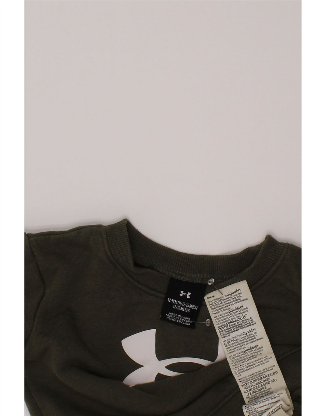 UNDER ARMOUR Sweat-shirt graphique pour bébé garçon 12-18 mois Kaki Coton