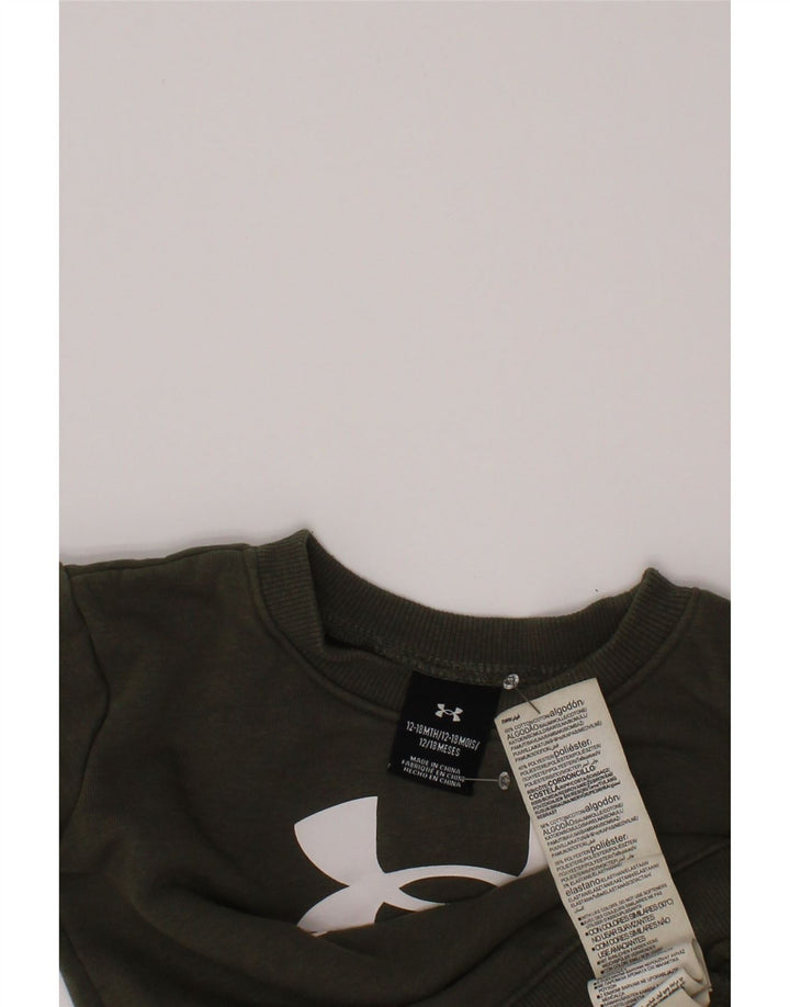 UNDER ARMOUR Sweat-shirt graphique pour bébé garçon 12-18 mois Kaki Coton