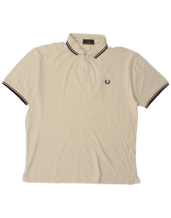 Fred Perry Polo Homme Large Blanc Cassé Coton