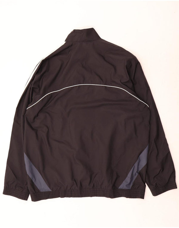 Adidas Veste de survêtement pour homme UK 46/48 XL Noir Colorblock Polyester