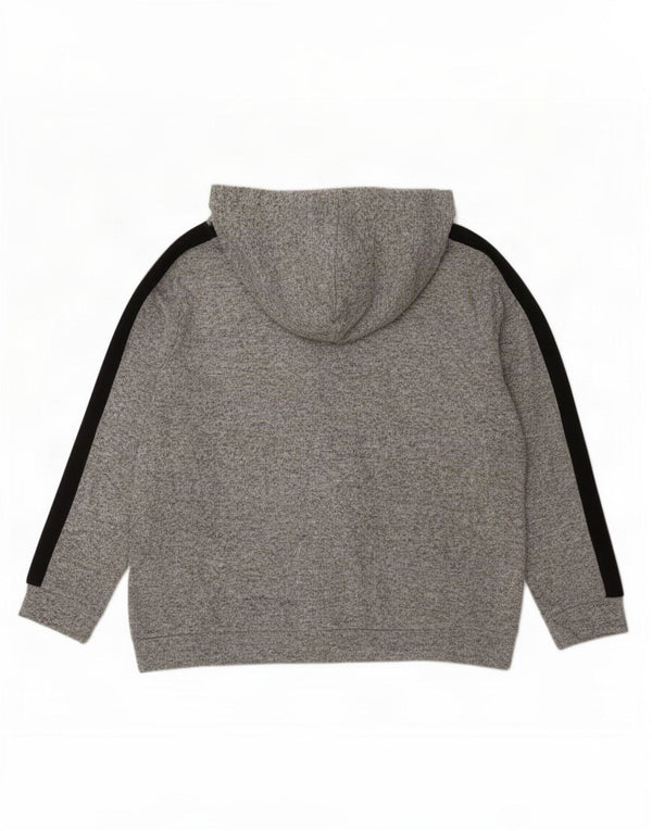 Marks & Spencer Pull à capuche pour femme UK 44 Large Gris Moucheté Polyester