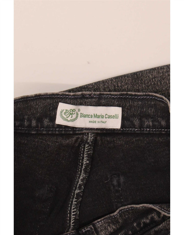Bianca Maria Caselli Jean Bootcut Femme IT 42 Moyen W27 L30 Coton Noir