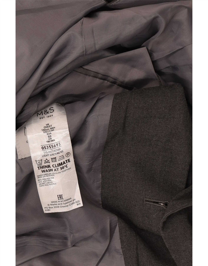 Marks & Spencer Veste blazer à 2 boutons coupe régulière pour homme UK 40 Gris moyen