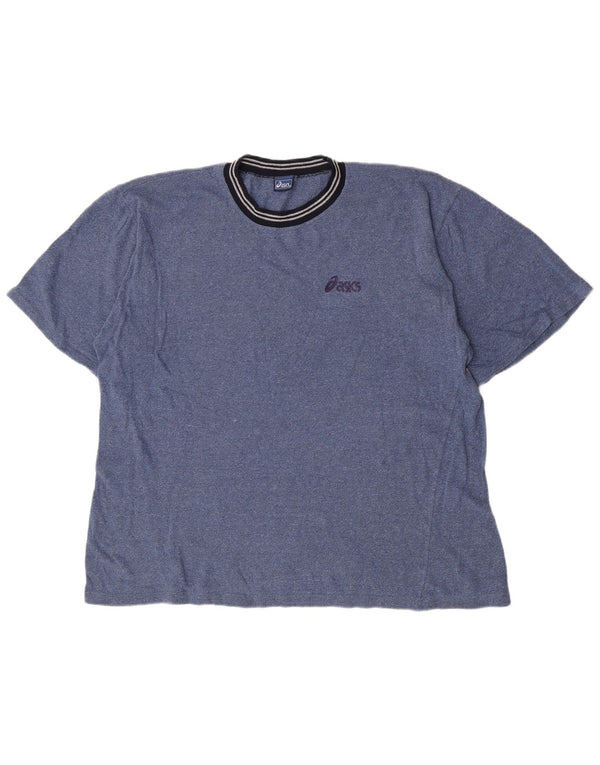 Asics T-Shirt Homme Haut Large Bleu Moucheté