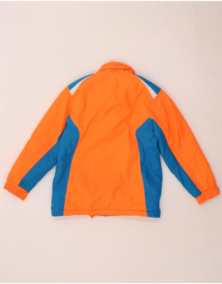 BRUGI Boys Windbreaker Jacket 7-8 Years Orange Colourblock Polyester Vintage Brugi and Second-Hand Brugi from Messina Hembry 