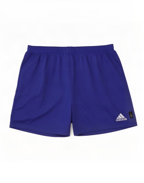 Adidas Short de sport pour homme UK 36 Large Bleu Polyester