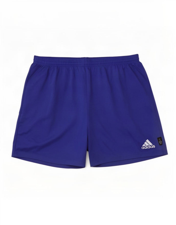 Adidas Short de sport pour homme UK 36 Large Bleu Polyester