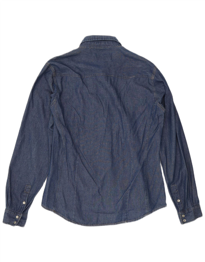 Brandon & C Chemise en jean pour femme UK 18 XL Bleu